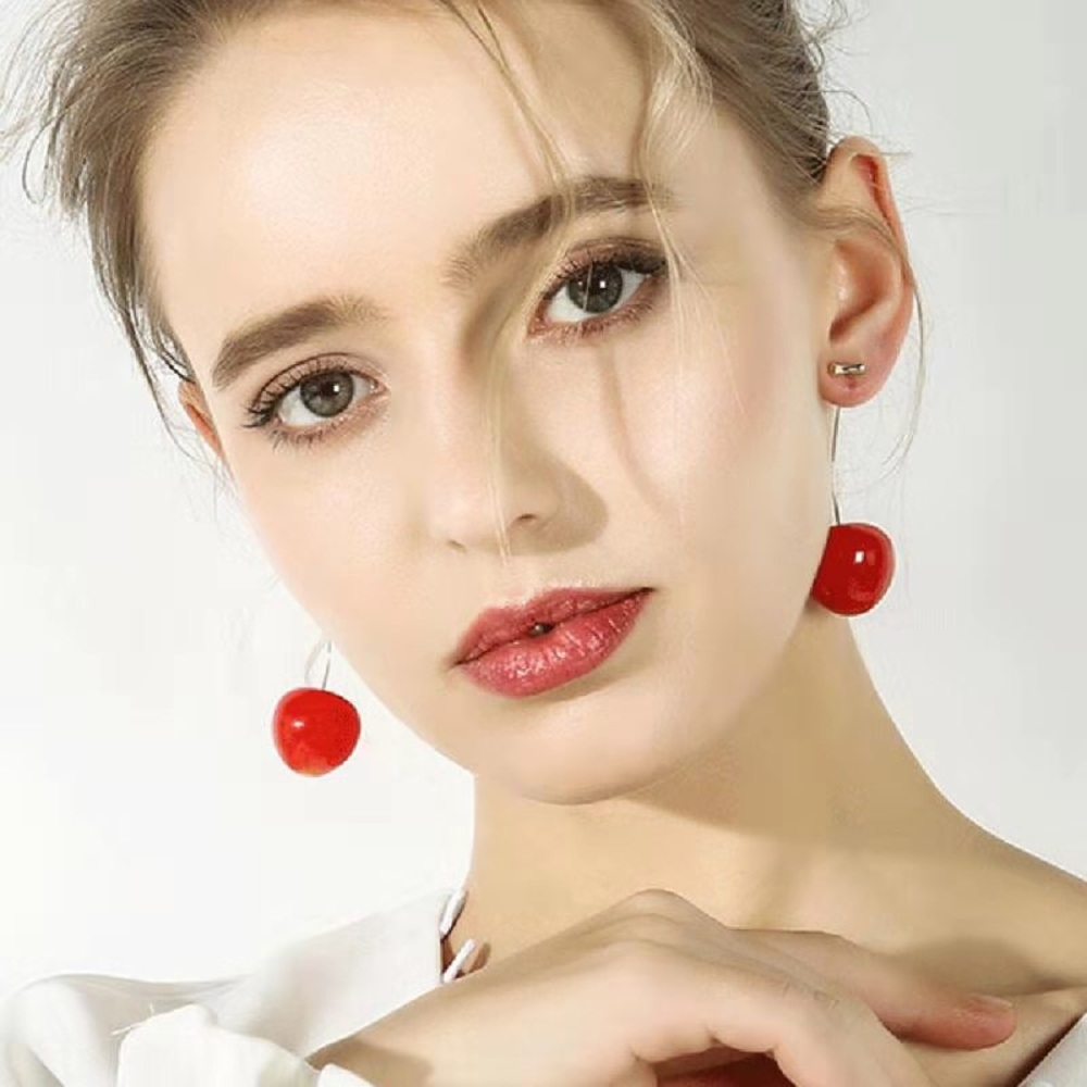 red black cherry earring cute and stylish gift